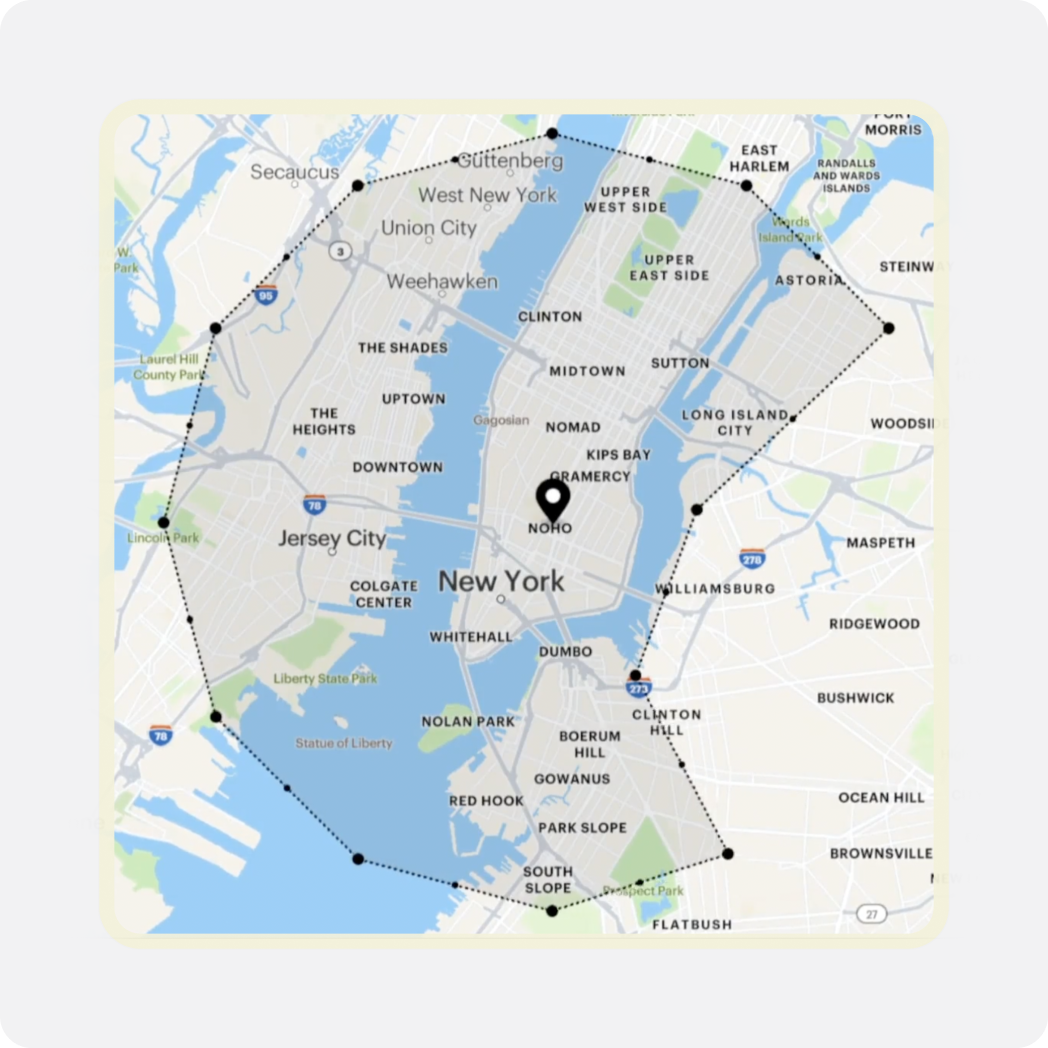 Manage delivery maps, zones, and rules.
